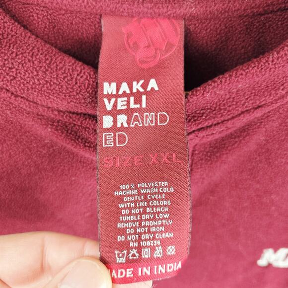 Makaveli Branded Henley Sweatshirt Mens XXL Vintage Tupac Embroidered Pullover - Picture 9 of 12